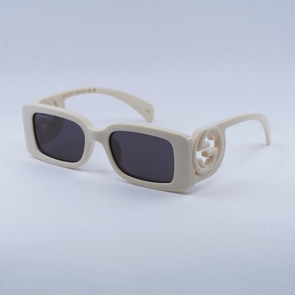 ?️ New Gucci GG1325S 013 Sunglasses - Ivory Frame, Grey Lenses main image 11